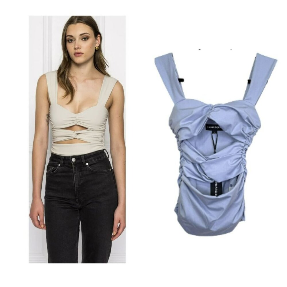 Lamarque Cream and Light Blue Blouses